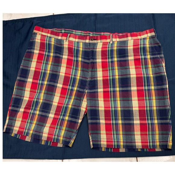 Polo Ralph Lauren Other - Vtg Polo Ralph Lauren Big Prospect Short Mens 54 Plaid Madras Chino 90s Y2K